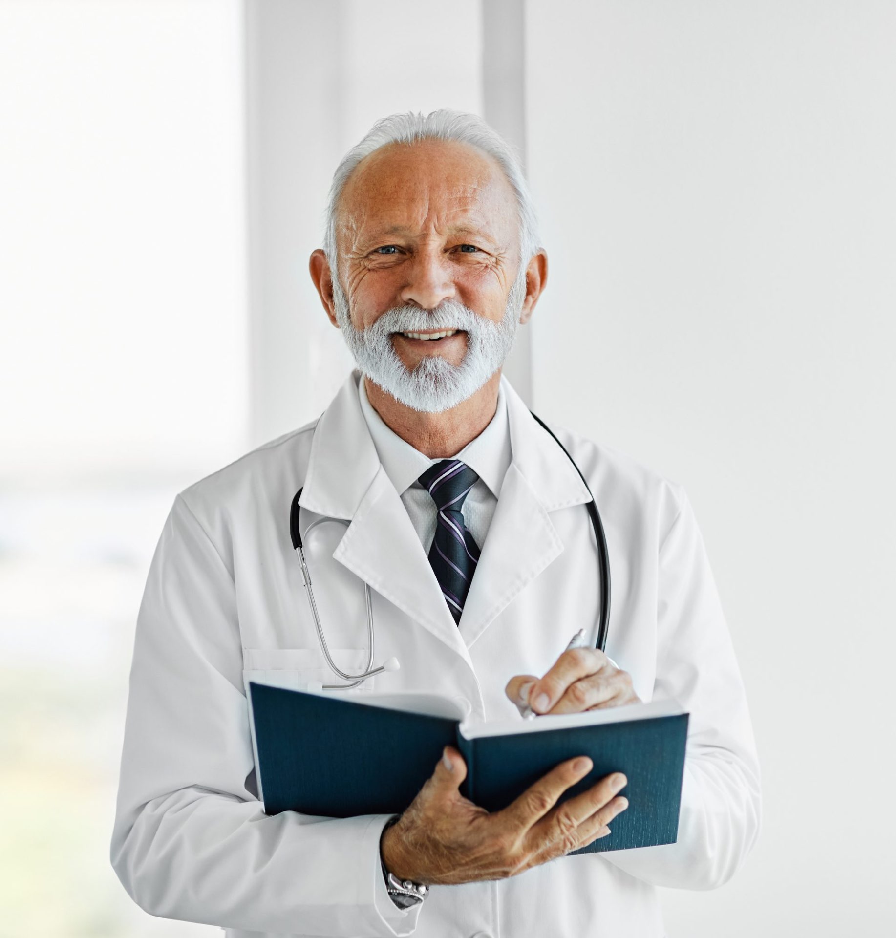 Clinician reviewing lab results
